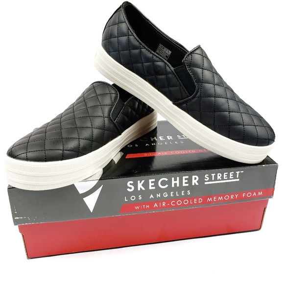 skechers double up duvet black